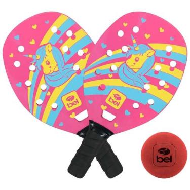 Imagem de Kit Raquete Beach Tenis Iniciante Unicórnio - Bel - BelFix