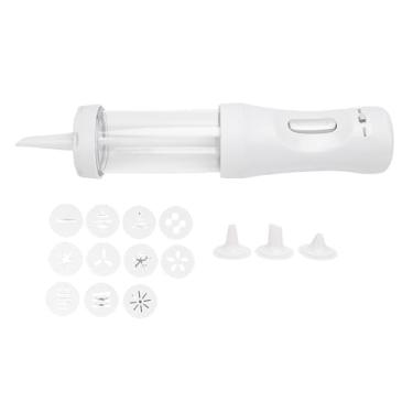 Imagem de AUNMAS Máquina de Fabricante de Biscoitos Elétricos Com 12 Discos e 4 Dicas, Kit de Fabricante de Prensa de Biscoitos Profissionais ABS para Fabricante de Biscoitos DIY, Decoração de