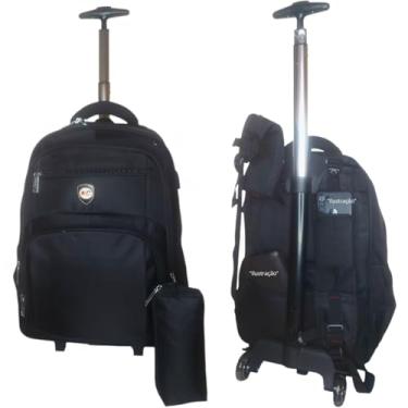 Imagem de Mochila carrinho executiva rodinha escola faculdade notebook trabalho viagem