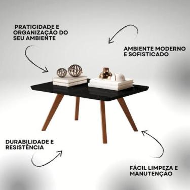 Imagem de Mesa Centro Decoração Ambiente Sala Mdf Apoio Moderno - CASA E MOBILIA