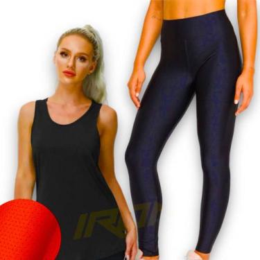 Imagem de Conjunto Camiseta REGATA MALHA FRIA POLIAMIDA + Calça LEGGING 3D Leg F