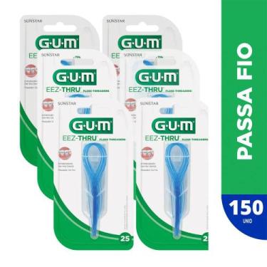 Imagem de Passador de Fio Dental  GUM Original  150 unidades + 6 estojos