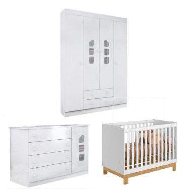 Imagem de Quarto De Bebê Com Guarda Roupa, Cômoda e Berço  - Phoenix Baby