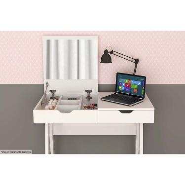 Imagem de Penteadeira Infantil PE-2019 c/ 1 Espelho Branco - Tecno Mobili