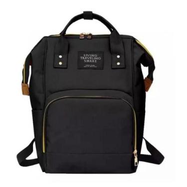 Imagem de Mochila Bolsa Saída Maternidade Multifunção Termica Preta - Iasuras