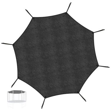 Imagem de ZJRDYYK Capa de trampolim, cobertura de toldo de trampolim de 2,5 m / 3 m, cobertura superior de toldo para trampolins, proteção solar de trampolins redondos (305 cm/120 polegadas))