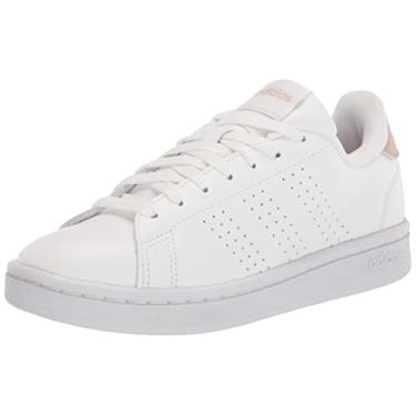 Imagem de adidas Tênis feminino Advantage Shoes, Branco/Branco/Wonder Taupe, 38