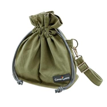 Imagem de Bolsa de colecionar rock para crianças, adolescentes, lona resistente com fecho de cordão, fundo de malha com 2 compartimentos, anéis de metal