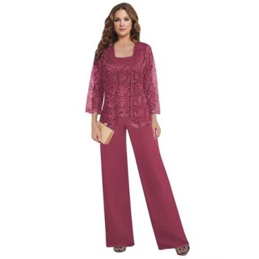 Imagem de Calças Petyoo Desert Rose, 3 peças para mulheres, tamanho 2