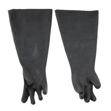 Imagem de Asixxsix Luvas de Jateamento de Areia Pesadas, Luvas de Látex de 32 Polegadas para Jateamento Abrasivo Com Palmeira de Partícula, para Serviços Pesados ​​para Armários de Areia