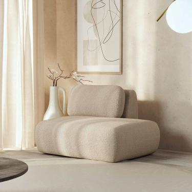 Imagem de Sofá Modular Sumiê 80cm Direito Orla Cabecasa Madeiramadeira Areia