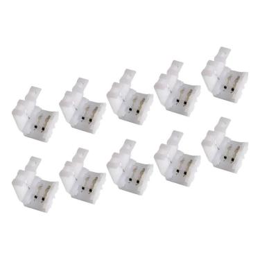 Imagem de 2X Kit 10 Conector Emenda Rápida 8Mm 2 Vias Fita Led Ip20 50