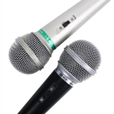 Imagem de Microfone Profissional Dinâmico Com Fio P10 Karaokê - MixLi