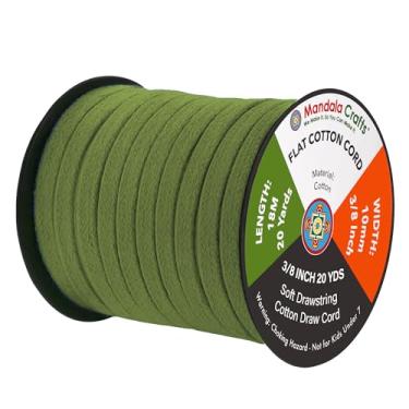 Imagem de Mandala Crafts Cordão De Substituição Plano Verde-Oliva, 3/8" 20 Jardas, Moletom Com Capuz Algodão Macio,