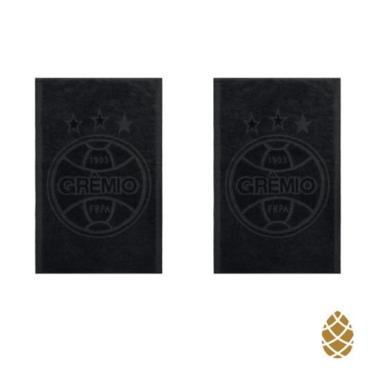 Imagem de Kit 2 Toalhas De Rosto Jacquard Buettner Grêmio Preto