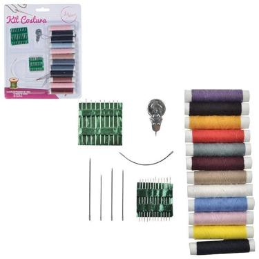 Imagem de Kit Costura 39 Peças Com Agulhas E Linhas Variadas