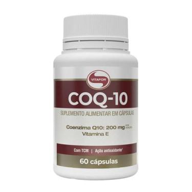 Imagem de COQ-Q10 Coenzima Vitamina E com TCM 200mg por porção 60 Cápsulas Vitaf