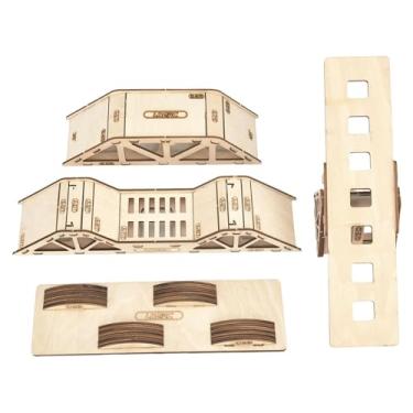 Imagem de Dynwave Acessórios de ponte de madeira RC para carro RC 1/43, enfeite de mesa, gangorras, ferramentas DIY, presentes, simulação de obstáculo, declive íngreme