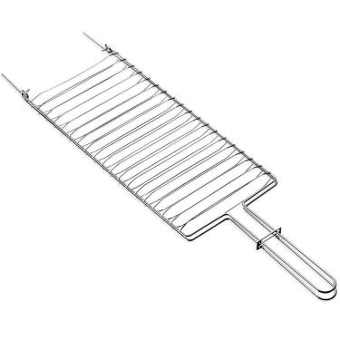 Imagem de Grelha De Churrasco Inox Com Trava 42X23Cm - Tramontina