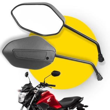 Imagem de Par Retrovisor Moto Honda Titan Fan CG 125 150 160 2014 A 2021 Origina