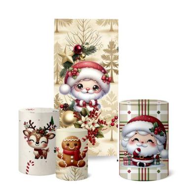 Imagem de Trio Capas Cilindro Painel Lateral Romano Natal - Fadrix, K5NAT0047