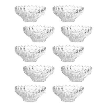 Imagem de Jogo 10 Taças de Sobremesa Bowl Vidro Transparente Brazilia 300ml 14cm