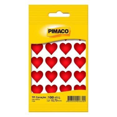 Imagem de Etiqueta adesiva TP18 coração vermelho - Pimaco