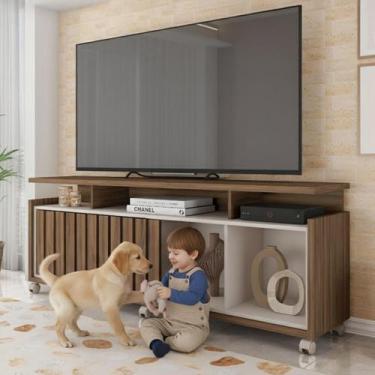 Imagem de Bancada Rack Para Tv até 65 Polegadas Stars Marrom Caemmun