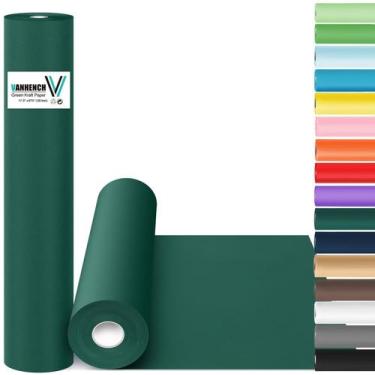 Imagem de Rolo de papel de embrulho Vanhench 17,5 x 2445 cm Green Kraft