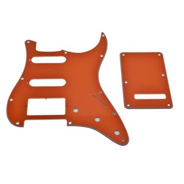 Imagem de KAISH Capa para tremolo trem com 11 furos estilo HSS Pickguard ST para EUA/México Stratocaster/Strat laranja, 3 camadas