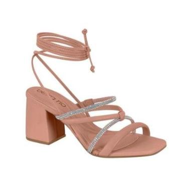 Imagem de Sandália Beira Rio Strass Salto Bloco com Amarração 8436 214 33/41-Feminino