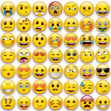Imagem de Ímãs de geladeira MORCART 54 unidades de emoji para escola e escritóri