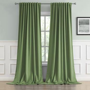 Imagem de Cortinas Blackout DUALIFE 274 cm, aba traseira/bolso com haste, verde 