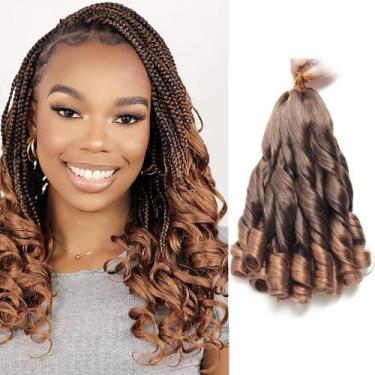 Imagem de Braiding Hair TUVOJALE French Curl 30 cm, 8 pacotes sintéticos
