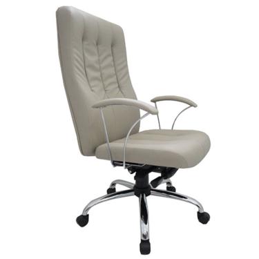 Imagem de Poltrona Presidente Base Cromada Linha Paris Cinza