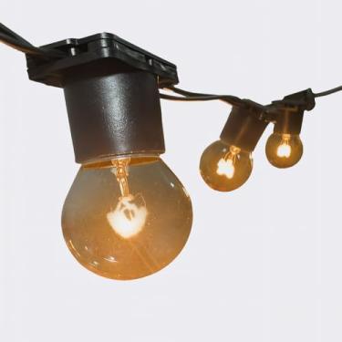 Imagem de Varal de Luz, Varal de Luzes para Jardim, Preto Lamp Clara 15w Area Externa Gambiarra Casamento Jardim(20 Metros,220v)
