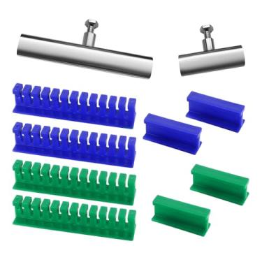 Imagem de MTRPS Ferramentas de reparo de amassados sem pintura, kit de remoção de amassados de carro, abas de cola, extrator de amassado de carroceria, guia de puxar de ferramenta de remoção de amassado longo