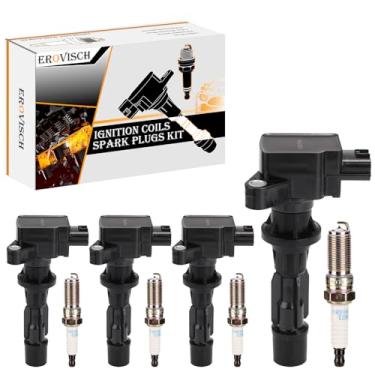 Imagem de Pacote 4 UF540 OEM Bobina de ignição e vela de ignição - Compatível com Mazda 3 6 MX-5 CX-7-2.0L 2.3L 2.5L L4 Engine - Substitui # 6M8G-12A366 GN10499