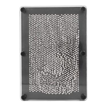 Imagem de Pin Art Board Toy 3D Metal Pin Art Board Criativo DIY Escultura Ferramenta para Crianças Adultos Decoração de Escritório em Casa Moldura Transparente Plástico Durável 12,5 x 17,7 x 4,9 cm