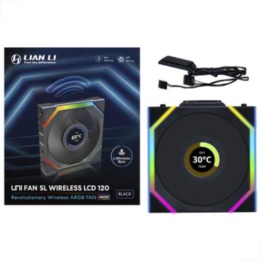 Imagem de Cooler Lian Li Gamer Uni Fan Sl Wireless Lcd 120 ARGB Preto
