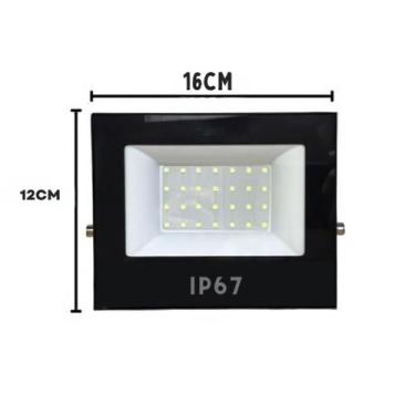 Imagem de KitS Mini LED Refletor 100W 200W Branco Frio 6500K Smd IP65 Slim Holof