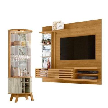 Imagem de Estante Home Theater Bancada Suspensa Frizz Supreme Cumaru Com Cristal