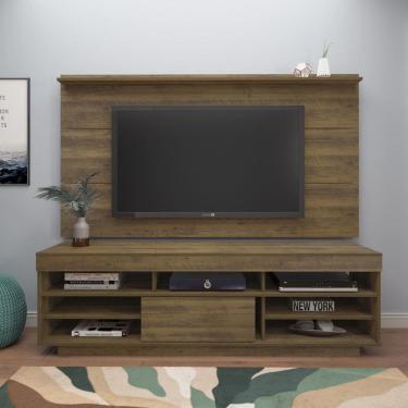 Imagem de Conjunto Sala de Estar: Rack Treviso 4119 + Painel Slim 3599