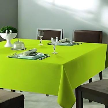 Imagem de Toalha de Mesa Oxford Decorativa Retangular e Redonda 100% Poliéster para Sala de Jantar e Cozinha (Verde,2,15 x 1,40-6 cadeiras)