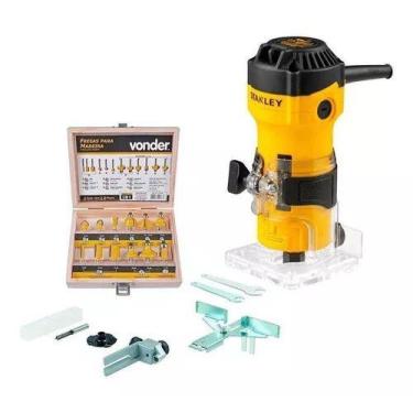 Imagem de Tupia Manual Laminados Stanley 6mm ST55 550W com Kit Fresa Vonder, 220