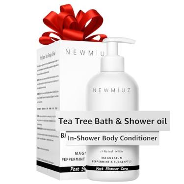 Imagem de New Miuz Condicionador Corporal Inshower Pele Macia Cuidado Pós-Banho Hidratante Para Pernas Óleo De Banho Recuperação Dores Musculares Hortelã-Pimenta Magnésio Melaleuca Presente Spa