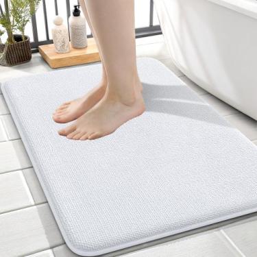 Imagem de Tapete de banho Memory Foam OLANLY Thick 60x40cm branco