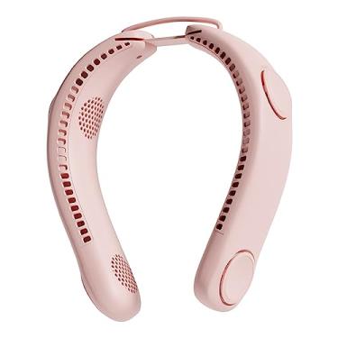 Imagem de Ventilador de pescoço sem lâmina, quatro Turbo 3D fluxo de ar para cima e para baixo, dobrável, portátil, recarregável, pessoal, resfriamento, mini ventilador de pescoço pendurado sem folhas, mãos