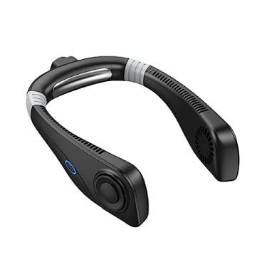 Imagem de WYUYIWH Ventilador de pescoço portátil para pendurar, ventilador de pescoço sem lâminas, recarregável, ventilador de pescoço pessoal usável com 3 velocidades de vento para escritório, esportes