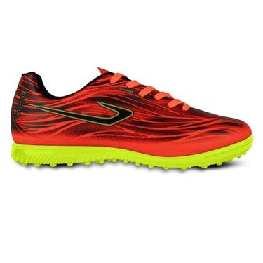 Imagem de Chuteira Topper Slick V Scty - Coral/Preto/Amarelo - 37